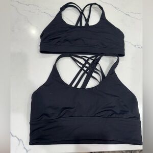 Lululemon - 2 sports bras.  Size 12. Black.